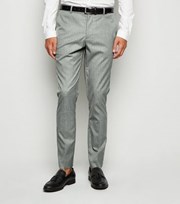New Look Pale Grey Pinstripe Suit Trousers